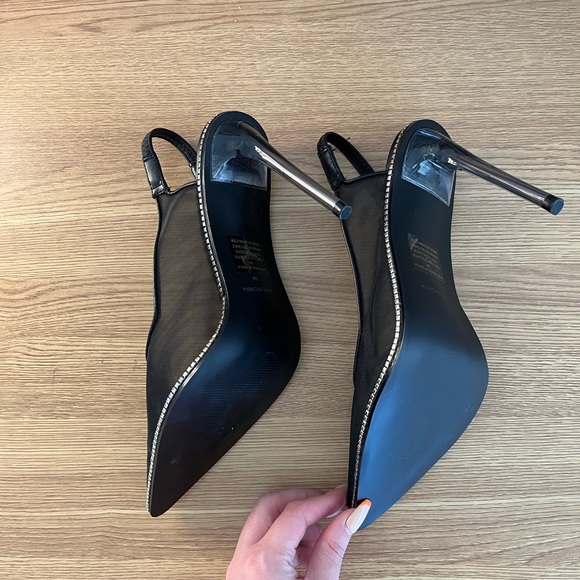 Steve Madden X Winnie Harlow Savlamar Mesh Rhinestone Stiletto Pumps - Picture 9 of 9